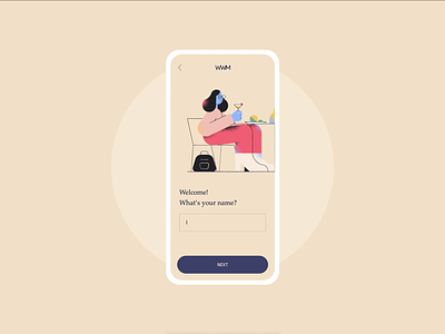 dailyUI #001 signup / WWM - dating&social app app appdesign branding daily 100 challenge daily ui dailyui datingapp gui illustration motiongraphics protopie prototyping signup sketch ui design