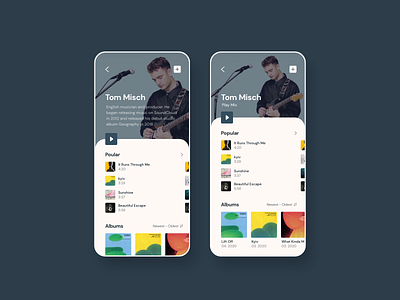 dailyUI #006 Profile - Musician's profile / Music app