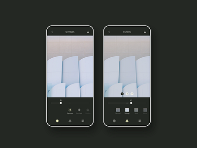 dailyUI #007 Settings - Photo editing app