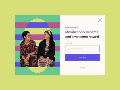 dailyUI #016 Pop up/Overlay