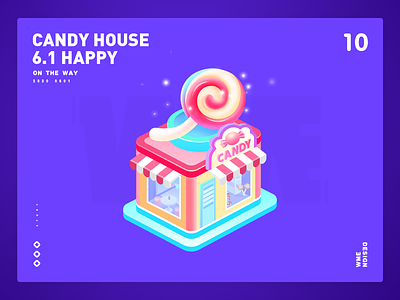 Candy House-Live gift 2.5d 61 affinity designer animation animation 2d candy design gift house illustration live gift