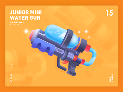 Mini Water Gun-Live gift affinity designer branding design game gift gun guns iilustration live live gift water water gun wme