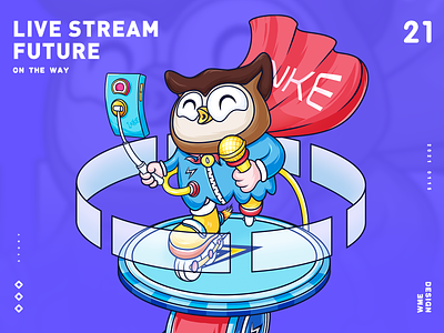 Live stream future affinity designer design illustration live stream owl sing singer wme