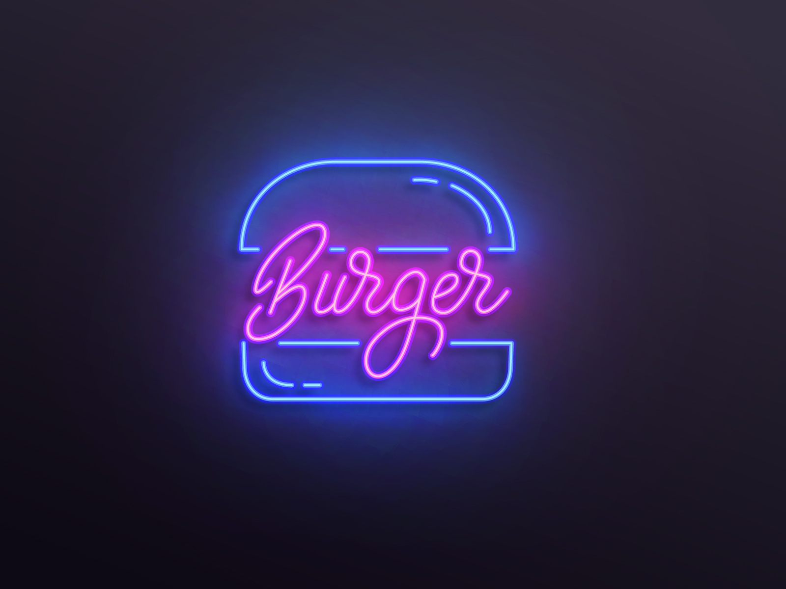 burger neon light