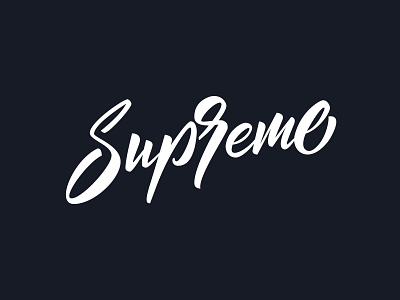 Supreme lettering logo art branding brush calligraphy clothing design fashion hand lettering lettering logo logotype mark packaging script type typo typography