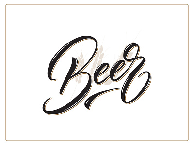 Beer lettering logo beer beer label branding brewery brewing calligraphy craft design hand lettering handlettering label lettering logo logotype packaging type