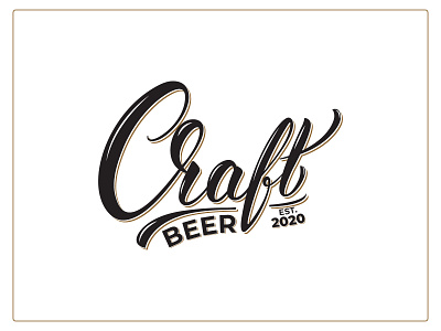 Craft Beer Lettering logo beer beer label branding brewery brewing brush calligraphy craft design hand lettering handlettering label lettering logo logotype packaging script type