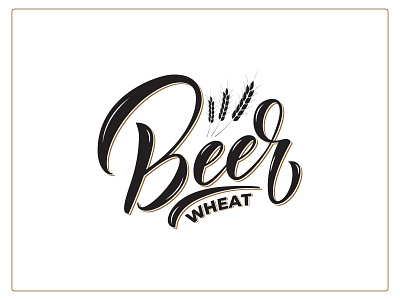 Wheat Beer Lettering beer beer label branding brewery brewing brush calligraphy craft design hand lettering handlettering label lettering logo logotype packaging type wheat