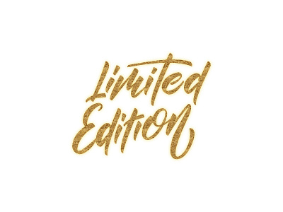 Limited Edition Lettering Design branding brush calligraphy clothing design fashion gold golden hand lettering label lettering limited edition logo logotype mark packaging script sketch type typography