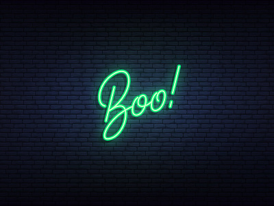 Boo Halloween Lettering boo calligraphy design dribbbleweeklywarmup halloween halloween bash halloween design handlettering label lettering logo logotype neon script type typography