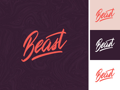 Beast lettering logo sketch