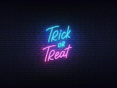 Trick or Treat Halloween lettering