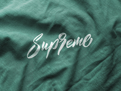 Supreme lettering logo apparel branding brush calligraphy cloth clothes clothing design fashion hand lettering handlettering label lettering logo logotype mark packaging script supreme typography