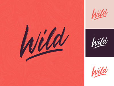 Wild lettering logo sketch