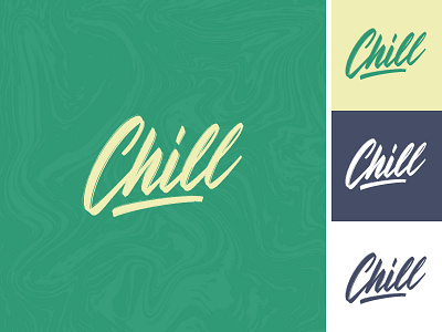 Chill lettering logo sketch