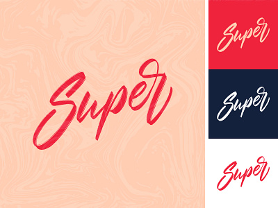 Super lettering logo sketch