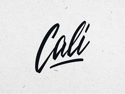 Cali lettering logo design