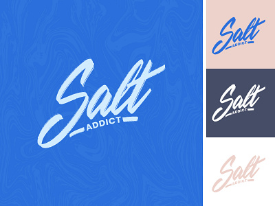 Salt addict lettering addict apparel branding brush calligraphy clothing design hand lettering lettering logo logotype mark packaging salt script sketch surf surfing type typography