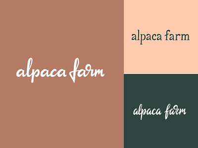 Alpaca farm lettering logo