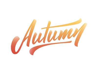 Autumn lettering design autumn brush calligraphy design fall gradient handlettering lettering logo typography