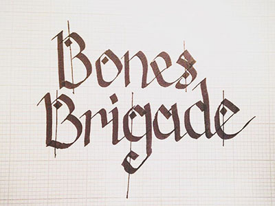 Bone Brigade handlettering illustration lettering type