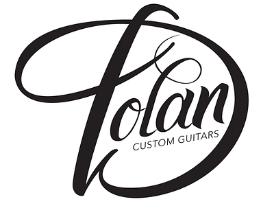 Dolan Custom Guitars Branding brush lettering hand lettered lettering logo type typography