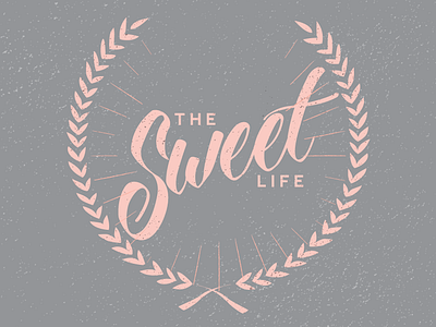 The Sweet Life brush hand lettering illustration lettering poster print type typography