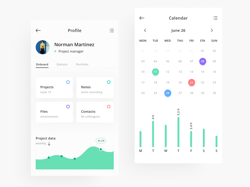 Portfolio by June on Dribbble