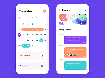 Calendar by June for Orizon: UI/UX Design Agency on Dribbble