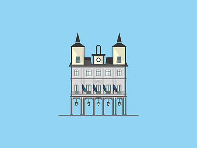 Segovia City Hall architecture building castilla y leon city hall flat flatdesign illustration illustrator segovia spain vector