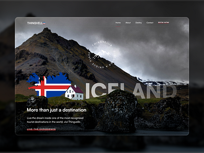 Iceland travel agency website design ui