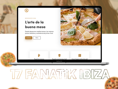Restaurant website design UI