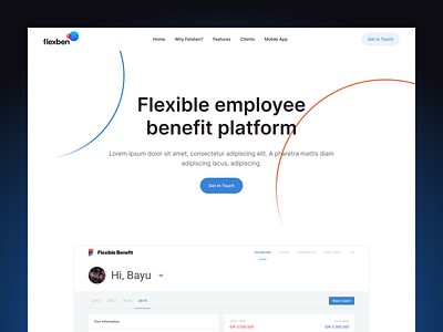 Flexben Landing Page - Flexible Employee Benefit Platform benefit company employee landing management page platform website