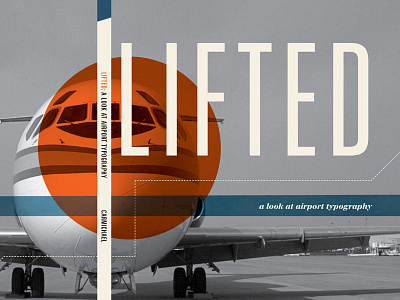 Lifted aviation typography