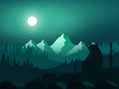forest graphic illustration