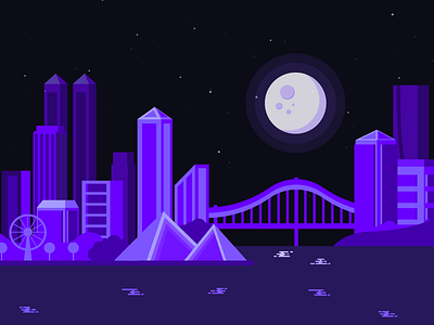 SLEEP NIGHT CITY graphic illustration ui