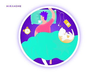 Sleep badge 3 graphic illustration ui