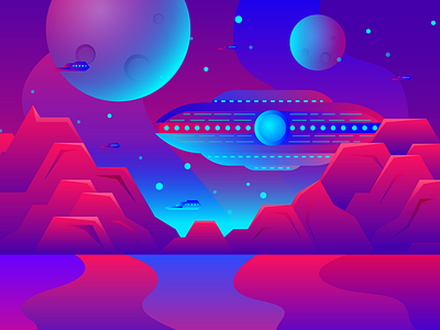 space graphic illustration ui