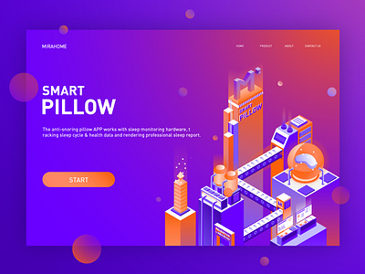 smart pillow ui graphic illustration ui