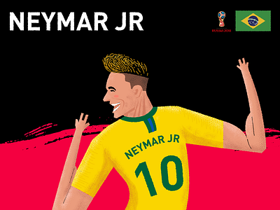 NEYMAR JR SMILE graphic illstration sketch