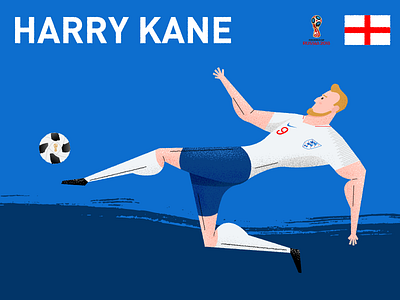 FIFA WORLD CUP 2018 Kane graphic illustration sketch