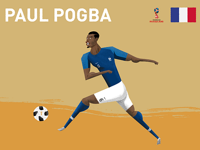 FIFA WORLD CUP 2018 Paul Pogba graphic illustration sketch