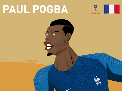 Paul Pogba graphic illustration sketch