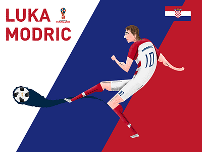 FIFA WORLD CUP 2018 Modric graphic illustration sketch