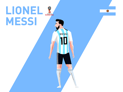 FIFA WORLD CUP 2018 Messi graphic illustration sketch