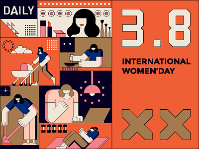 INTERNATIONAL WOMEN'DAY graphic illustration