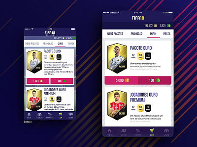 FIFA18 Companion (Redesign) by Rodrigo Santino on Dribbble
