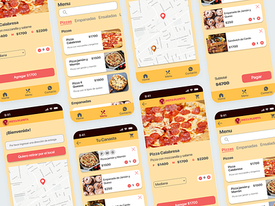 Pizza Planeta Mobile App appdesign designinspiration designthinking interface ui userexperience userinterface ux uxdesign webdesign