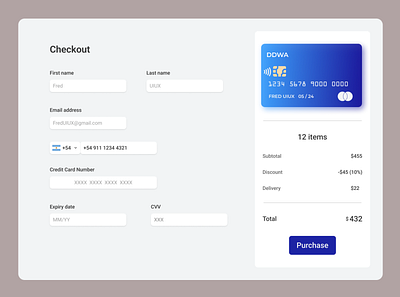 Checkout page design designinspiration ui ux uxdesign