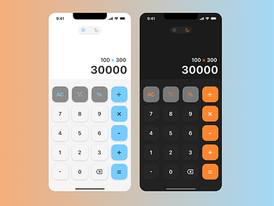 Redesign for iPhone calculator by Alfredo Cáceres on Dribbble